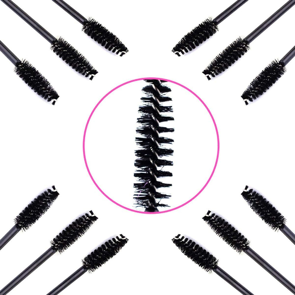 50 PCS Disposable Eyelash Brushes Mascara Wands Eye Lash Eyebrow Applicator Cosmetic Makeup Brush Tool Kits (Black)