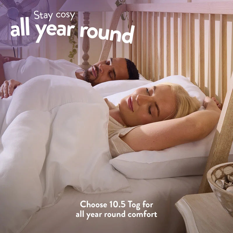 Feels like down 10.5 Tog All Year round Embossed Cover Machine Washable Duvet