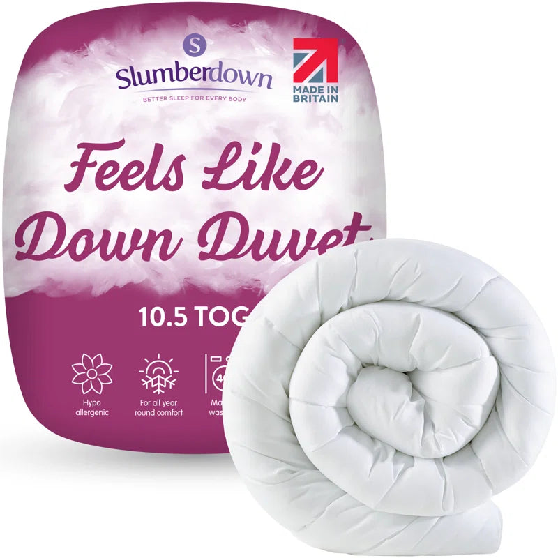 Feels like down 10.5 Tog All Year round Embossed Cover Machine Washable Duvet